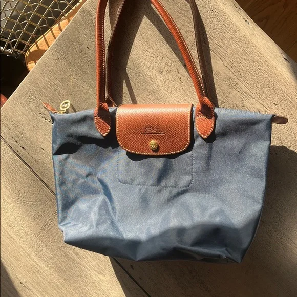 Vintage Longchamp Le Pliage “Shopping” Tote – Navy - Picture 4 of 15